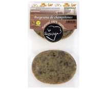 Hamburguesa vegetal de champiñones, elaborada sin gluten SUQUIPÁ 2 x 90 g.