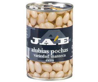 Alubia cocida blanca lata de 390 gramos Alubia cocida blanca lata de 390 gramos