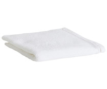 Toalla de tocador 100% algodón, color blanco, 450 g/m², ACTUEL.