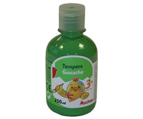 Bote de 250 mm de témpera de color verde PRODUCTO ALCAMPO.