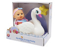 Muñeco bebé de 27cm con flotador de unicornio o cisne, ONE TWO FUN ALCAMPO.