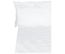 Juego de sábanas de 90cm., 100% algodón color blanco PRODUCTO ALCAMPO.