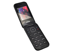 Teléfono móvil libre QILIVE Flip, negro, pantalla 6,19cm (2,4"), Dual Sim, Bluetooth.