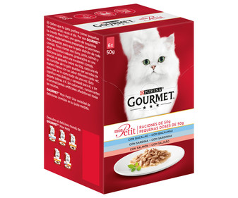 Comida para gatos húmeda, selección pescado PURINA GOURMET 6 uds. x 50 g. Comida para gatos húmeda, selección pescado PURINA GOURMET 6 uds. x 50 g.