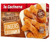 Fingers de pollo (pollo empanado y prefrito) LA COCINERA Recetas crujientes 320 g.