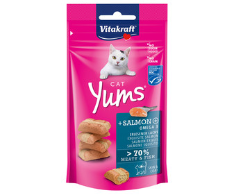 Snacks para gatos a base de salmón VITAKRAFT CAT YUMS 40 g. Snacks para gatos a base de salmón VITAKRAFT CAT YUMS 40 g.