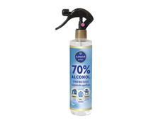 Spray higienizante multiusos, 70 % alcohol AMBAR 300 ml.