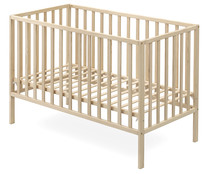 Cuna básica de madera de pino de 122x63x88,5cm INTERBABY.