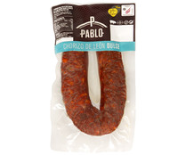 Chorizo dulce de León, elaborado sin gluten CECINAS PABLO 450 g.