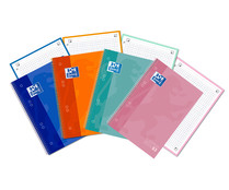 Cuaderno A5 con cuadrícula 5x5 milímetros y 80 hojas disponible en varios colores, OXFORD.