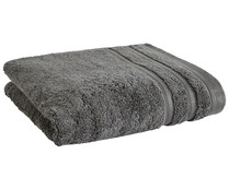 Toalla de lavabo 100% algodón color gris oscuro, densidad de 500g/m², ACTUEL.