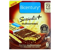Barritas multicereales chocolate con leche SARALIS 93 g.