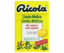 Caramelos sin azúcar con sabor a limón y melisa y acción refrescante RICOLA 50 g.