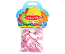 Gominolas blandas besos sabor a fresa MIGUELAÑEZ bolsa 150 g. 