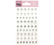 Pegatinas con diferentes formas geométricas, corazones o estrellas, surtidas en colores, SCRAPBOOKING.