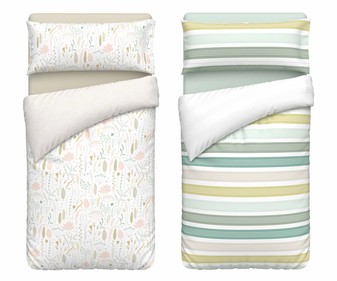 Juego de funda nórdica para cama de 90 cm, polialgodón sostenible, 52 hilos, ACTUEL. Modelos surtidos, 1 unidad.