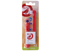 Cabezal de recambio con filamentos suaves, para cepillo de dientes eléctrico infantil PRODUCTO ALCAMPO 2 uds.