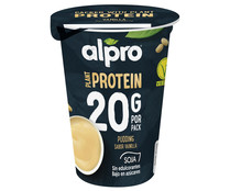 Pudding a base de soja, rico en proteínas y con sabor a vainilla ALPRO Plant protein 200 g.