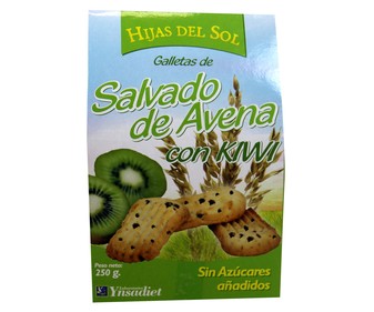 Galletas de salvado de avena con kiwi HIJAS DEL SOL 250 g Galletas de salvado de avena con kiwi HIJAS DEL SOL 250 g