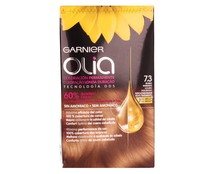 Tinte de pelo color rubio dorado , tono 7.3 GARNIER Olia.