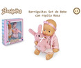 Set de muñeco bebé con ropita y osito de color rosa, BARRIGUITAS.