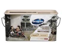 Pintura para paredes monocapa BRUGUER Colores del mundo Nepal Beige Intermedio, 4L.