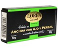 Filetes de anchoa en aceite de oliva con ajo y perejil LOREA 30 g.
