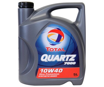 Aceite sintético para vehículos gasolina y diésel TOTAL Quartz 7000 5 litros. Aceite sintético para vehículos gasolina y diésel TOTAL Quartz 7000 5 litros.