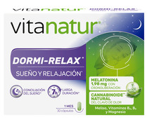 Complemento alimenticio que ayuda relajarse y conciliar el sueño VITANATUR 30 uds.