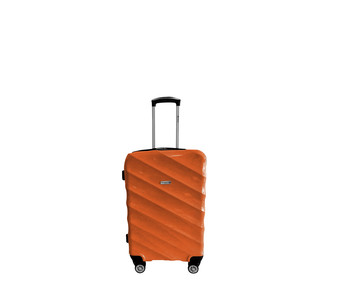 Maleta de cabina rígida de 55 centímetros, 8 ruedas ABS, color naranja, AIRPORT ALCAMPO. Maleta de cabina rígida de 55 centímetros, 8 ruedas ABS, color naranja, AIRPORT ALCAMPO.