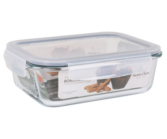 Recipiente hermético de vidrio vidrio borosilicato, 1,5 litros, SANTA CLARA. Recipiente hermético de vidrio vidrio borosilicato, 1,5 litros, SANTA CLARA.