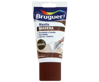 Masilla madera, color nogal BRUGUER, 200grs.