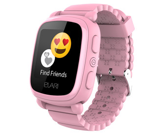 Smartwatch para niños ELARI KidPhone 2 rosa, pantalla táctil GPS, Botón SOS, Bluetooth.
