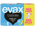 Compresas de noche con alas EVAX Cottonlike 18 uds.