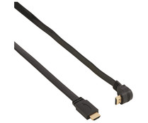 Cable QILIVE de HDMI macho a HDMI macho 90º, terminales dorados, color negro.