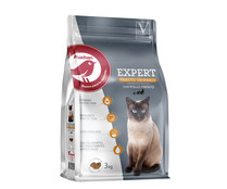Pienso premium para gatos a base de pollo y arroz especial control de tracto urinario AUCHAN EXPERT 3 kg.