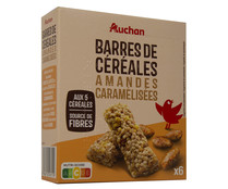 Barritas de cereales con almendras caramelizadas PRODUCTO ALCAMPO 126 g.