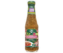 Salsa chimichurri con omega 3, especial para carnes y churrascos JR frasco de 285 milils