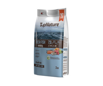 Alimento seco para perros, pescado fresco (salmón. atún, arenque y bacalao) TOPNATURE 3 kg. Alimento seco para perros, pescado fresco (salmón. atún, arenque y bacalao) TOPNATURE 3 kg.