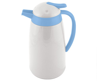 Jarra termo de 1 litro fabricada en polipropileno, color blando y azul, ACTUEL. Jarra termo de 1 litro fabricada en polipropileno, color blando y azul, ACTUEL.