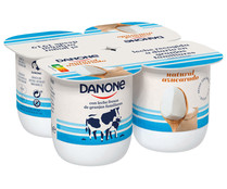 Yogur natural azucarado elaborado con leche fresca DANONE 4 x 120 g.