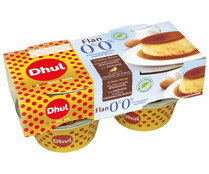 Flan de huevo al baño Maria, con 0% materia grasa y sin azúcares añadidos DHUL 4 x 100 g.