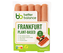 Salchichas vegetales cocidas y ahumadas tipo Frankfurt BETTER BALANCE 200 g.