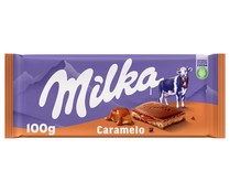 Chocolate con leche sabor caramelo MILKA 100 g.