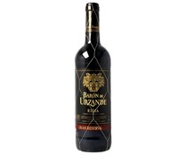 Vino tinto gran reserva con denominación de origen Rioja BARÓN DE URZANDE botella de 75 cl.