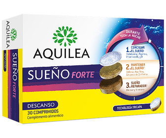 Complemento alimenticio para la mejora del descanso nocturno AQUILEA Sueño forte 30 uds. Complemento alimenticio para la mejora del descanso nocturno AQUILEA Sueño forte 30 uds.