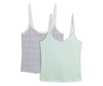 Lote de 2 camisetas de tirantes de pijama para mujer IN EXTENSO, talla L. Lote de 2 camisetas de tirantes de pijama para mujer IN EXTENSO, talla L.