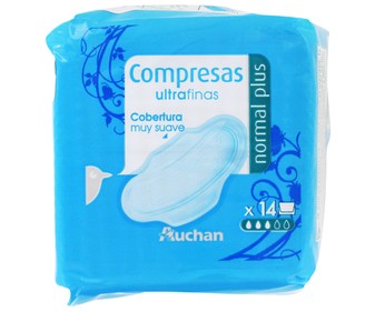 Compresas con alas normales plus 14 unidades Compresas con alas normales plus 14 unidades