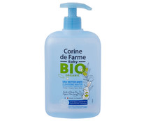 Agua limpiadora micelar para cara y cuerpo CORINE DE FARME Baby bio 500 ml.