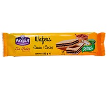 Galletas de barquillo rellena con chocolate, sin gluten NOGLUT 150 g.